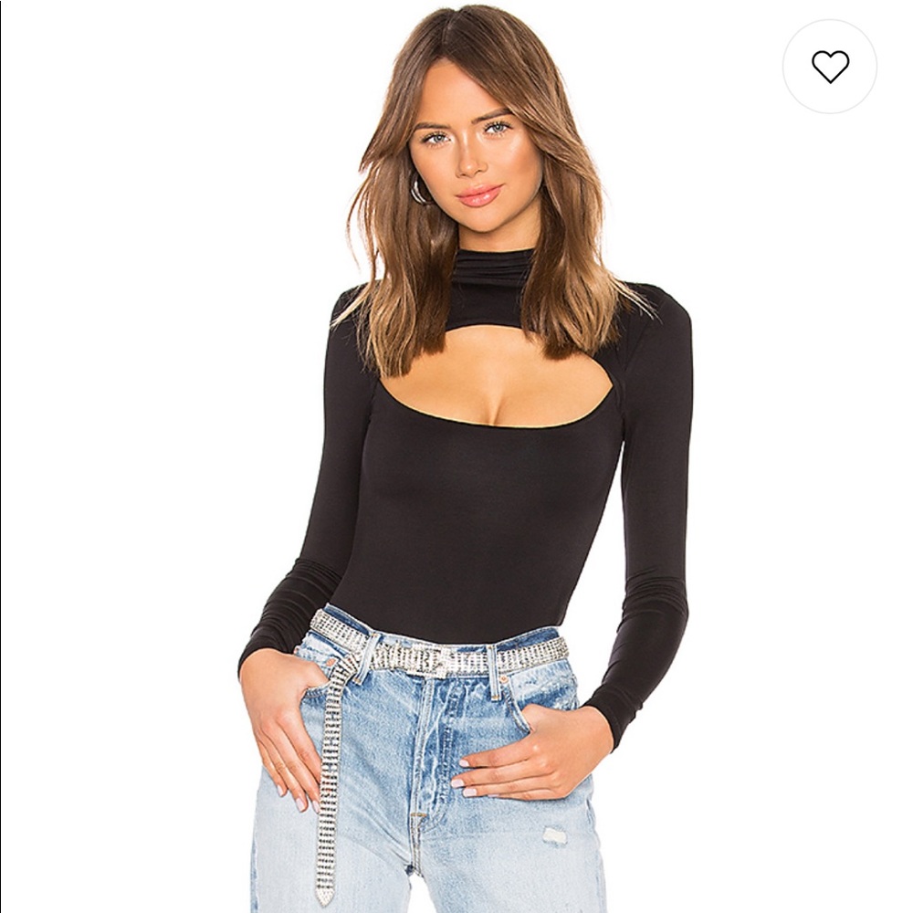 NWT! Lovers + Friends Electra Bodysuit Onyx Black